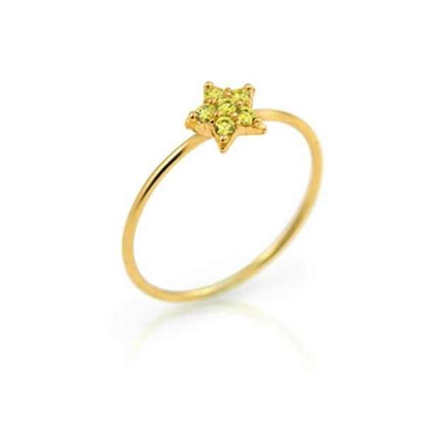 Clear Cubic Zirconia Pave Classic Open Ring Yellow Gold-Tone Plated Sterling Silver Clear Cubic Zirconia Pave Classic Open Ring Yellow Gold-Tone Plated Sterling Silver